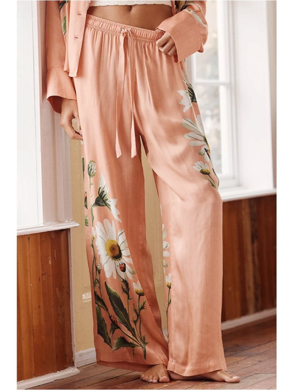 Anthropologie / LyreBird Silky Floral Pajama Pants - Picture 2 of 5